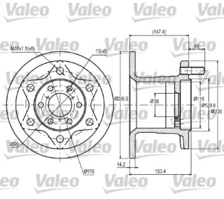 Тормозной диск VALEO 187028