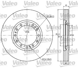 Тормозной диск VALEO 187031