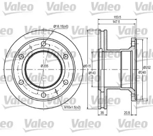 Тормозной диск VALEO 187036