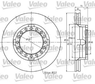 Тормозной диск VALEO 187042