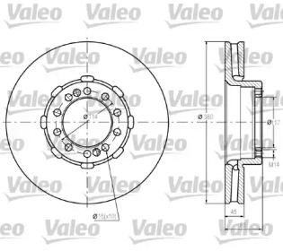 Тормозной диск VALEO 187050