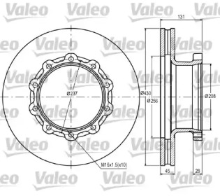 Тормозной диск VALEO 187070