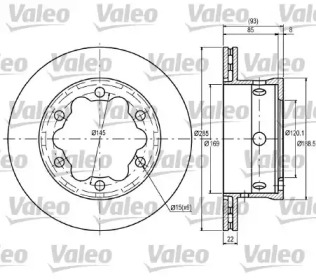 Тормозной диск VALEO 187081