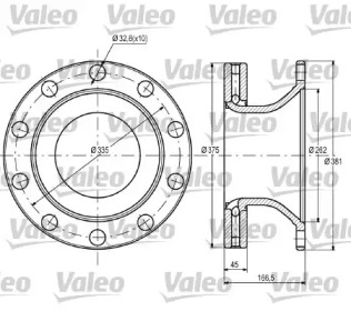 Тормозной диск VALEO 187095