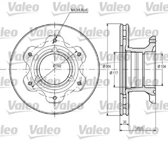 Тормозной диск VALEO 187107