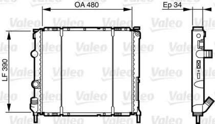 Теплообменник VALEO 732474