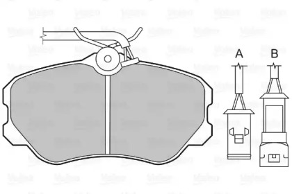 Комплект тормозных колодок VALEO 598060