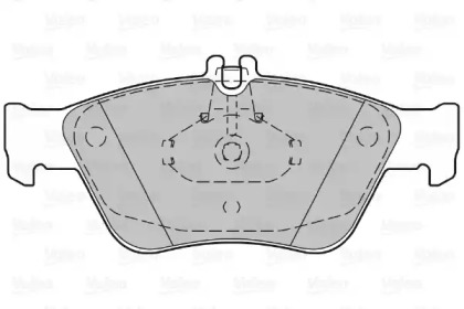 Комплект тормозных колодок VALEO 598357