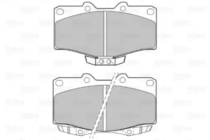 Комплект тормозных колодок VALEO 598393
