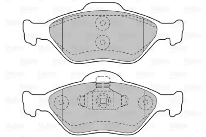 Комплект тормозных колодок VALEO 598564