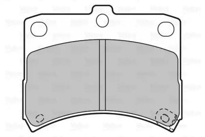 Комплект тормозных колодок VALEO 598883