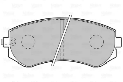 Комплект тормозных колодок VALEO 601002