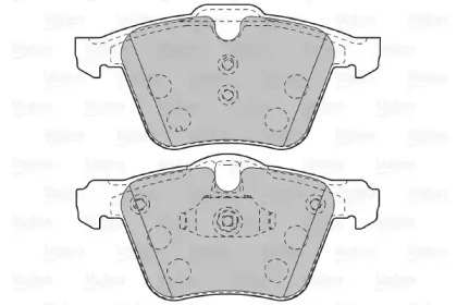 Комплект тормозных колодок VALEO 601007