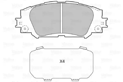 Комплект тормозных колодок VALEO 601405