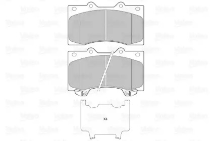 Комплект тормозных колодок VALEO 601400