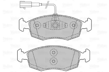 Комплект тормозных колодок VALEO 601298