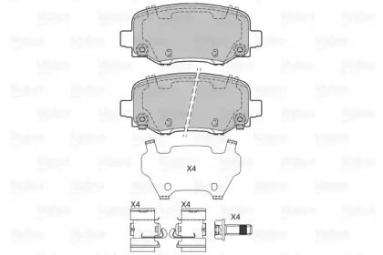 Комплект тормозных колодок VALEO 601432