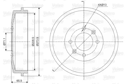 Тормозный барабан VALEO 237000