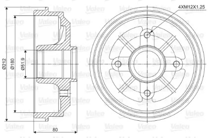 Тормозный барабан VALEO 237001