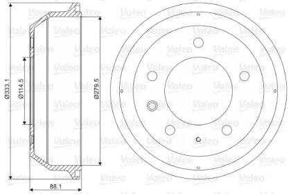 Тормозный барабан VALEO 237004