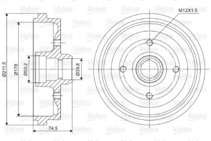 Тормозный барабан VALEO 237009