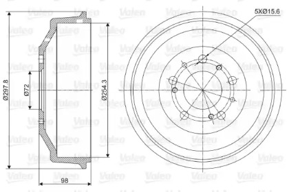 Тормозный барабан VALEO 237014