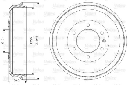 Тормозный барабан VALEO 237019