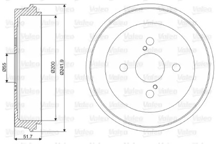 Тормозный барабан VALEO 237031