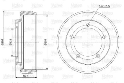 Тормозный барабан VALEO 237040