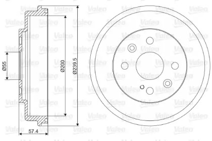 Тормозный барабан VALEO 237046