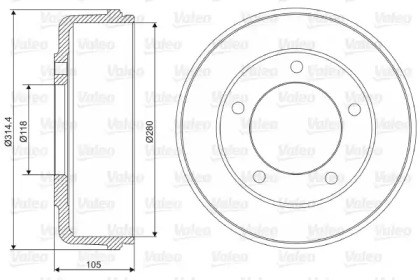 Тормозный барабан VALEO 237048