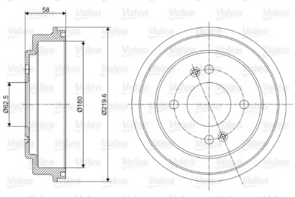 Тормозный барабан VALEO 237059