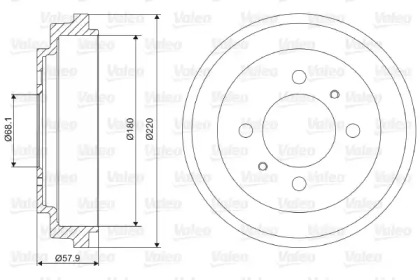 Тормозный барабан VALEO 237061