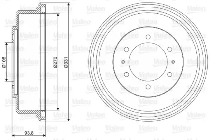 Тормозный барабан VALEO 237071