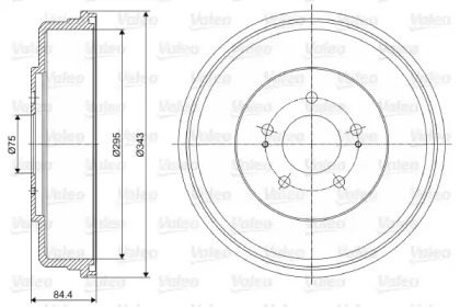 Тормозный барабан VALEO 237078