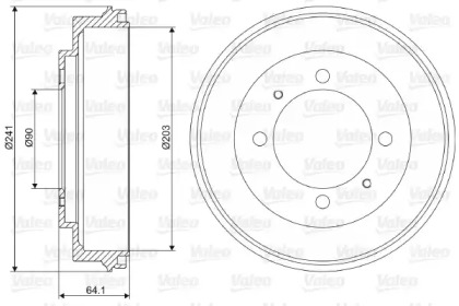 Тормозный барабан VALEO 237081