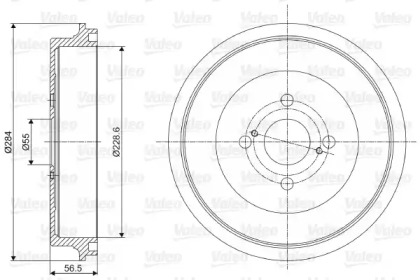 Тормозный барабан VALEO 237083