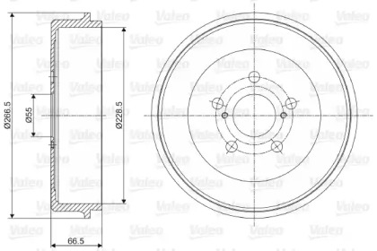 Тормозный барабан VALEO 237084