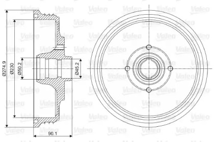 Тормозный барабан VALEO 237086