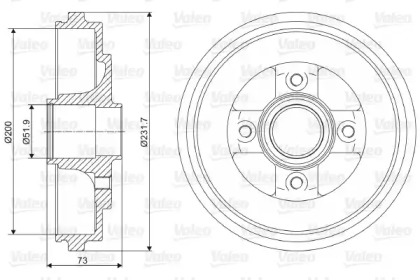 Тормозный барабан VALEO 237114