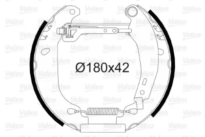 Комлект тормозных накладок VALEO 554644