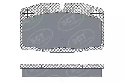 Комплект тормозных колодок SCT Germany SP 105 PR