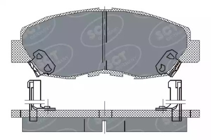 Комплект тормозных колодок SCT Germany SP 180 PR
