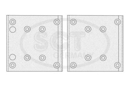 Комплект колодки тормозной накладки SCT Germany SN 19495