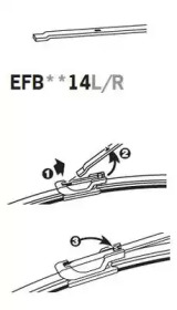 Щетка стеклоочистителя TRICO EFB3514R