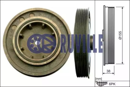 Ременный шкив RUVILLE 515512