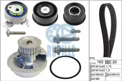 Комплект водяного насоса / зубчатого ремня RUVILLE 55327732