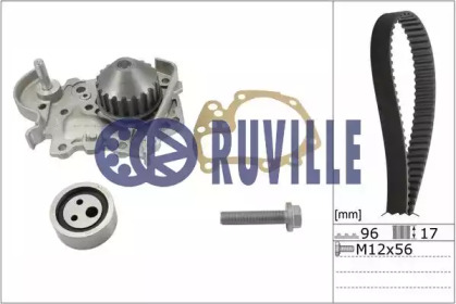 Комплект водяного насоса / зубчатого ремня RUVILLE 55622702