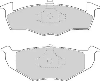 Комплект тормозных колодок NECTO FD6680A