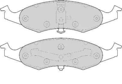 Комплект тормозных колодок NECTO FD6722A